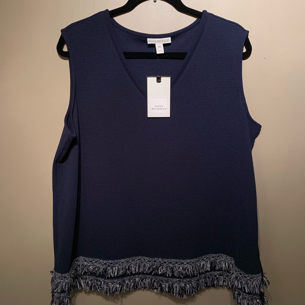 NWT Dana Buckman Navy Tank